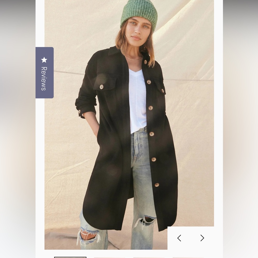 Z supply Sonoma Black Long  Women's jacket sweater